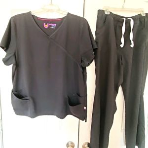 Black Scrub Set
